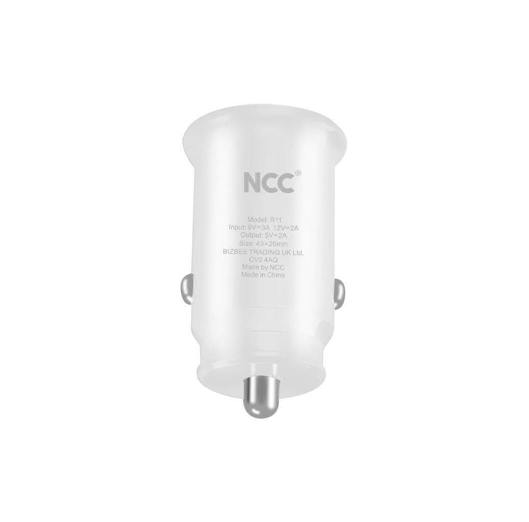 10W  Chargeur de voiture mini à port unique Blanc