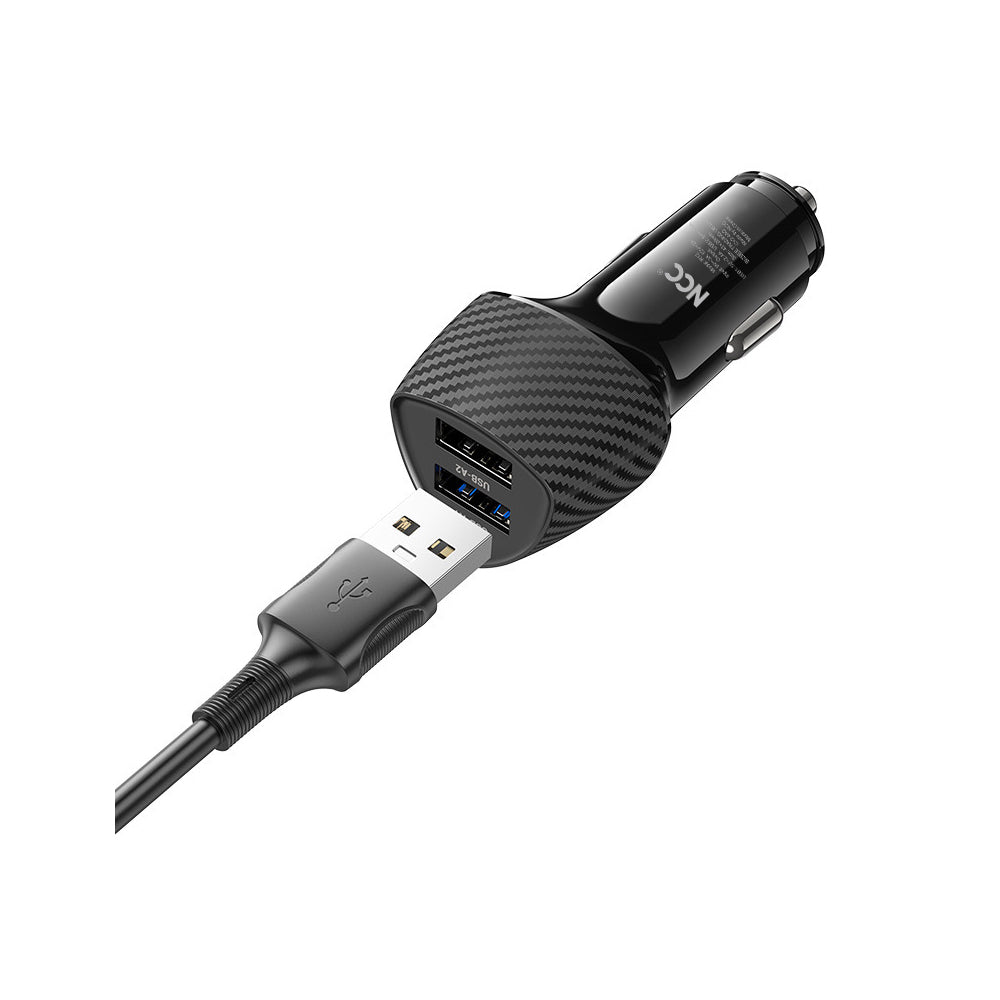 12W Chargeur double voiture Noir