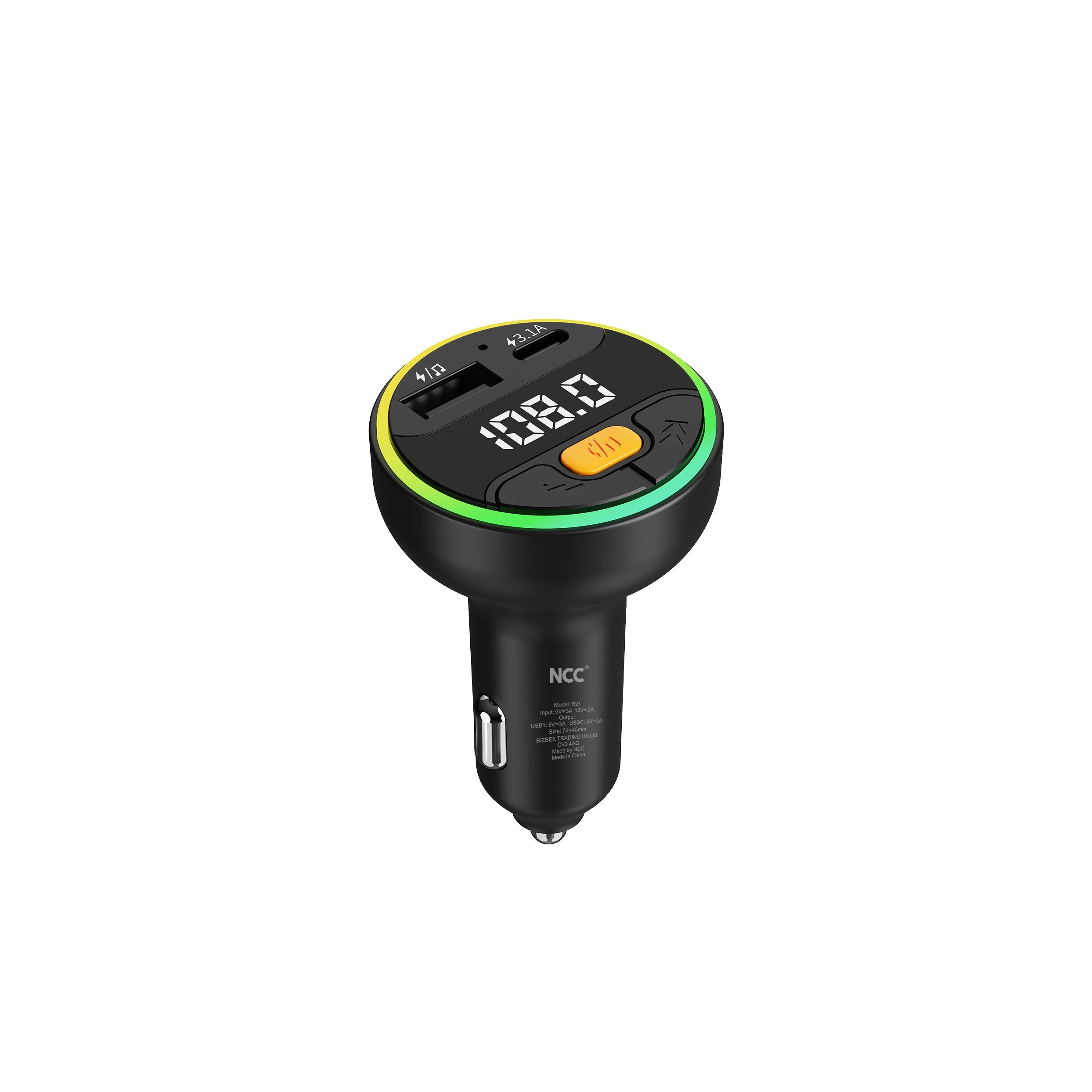 15W Chargeur de voiture Noir