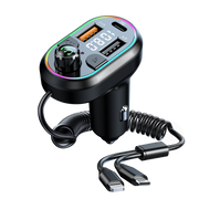 40W Chargeur de voiture VERSION avec câble enfichable Noir