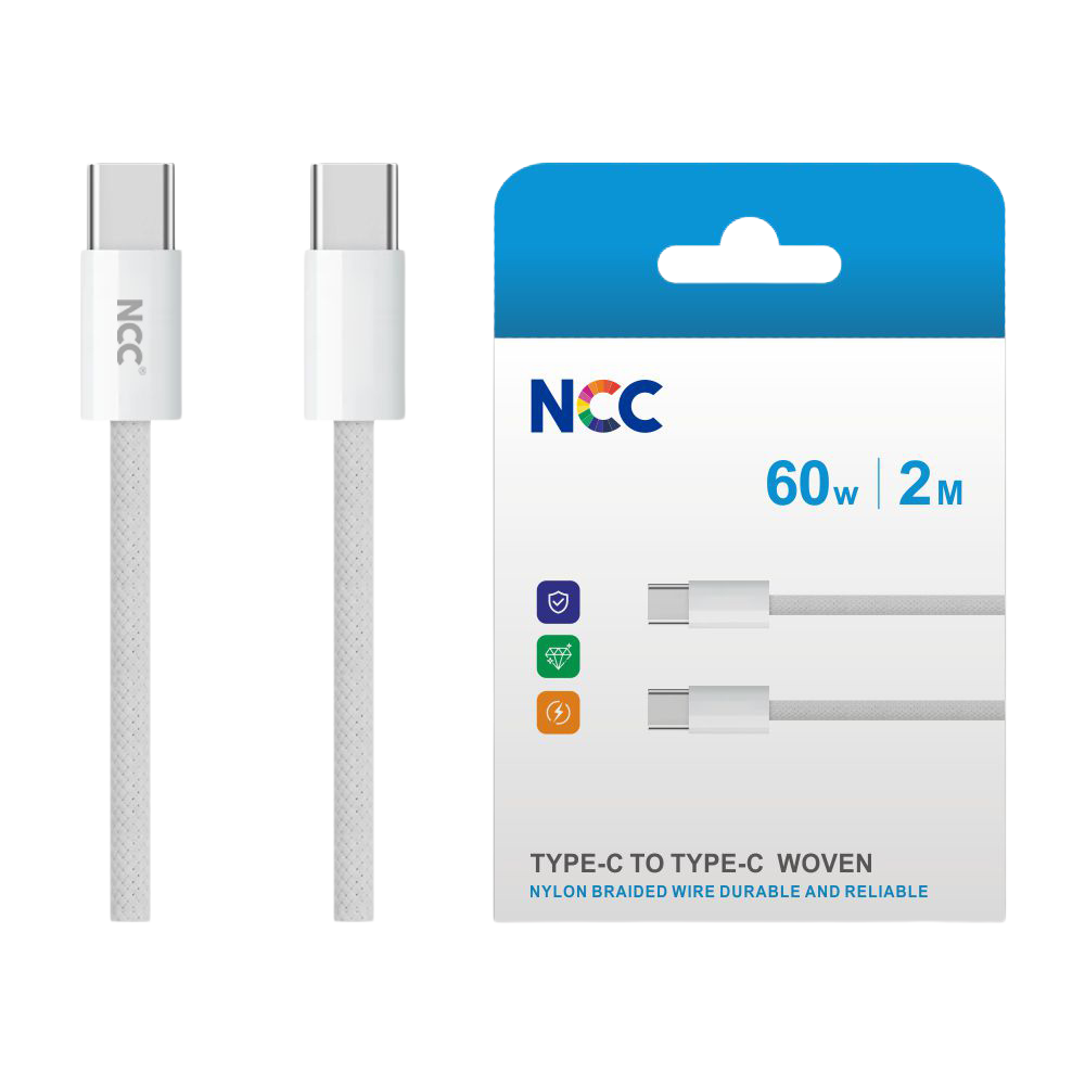 Câble Type-C vers Type-C (tissé 60 W) 2M