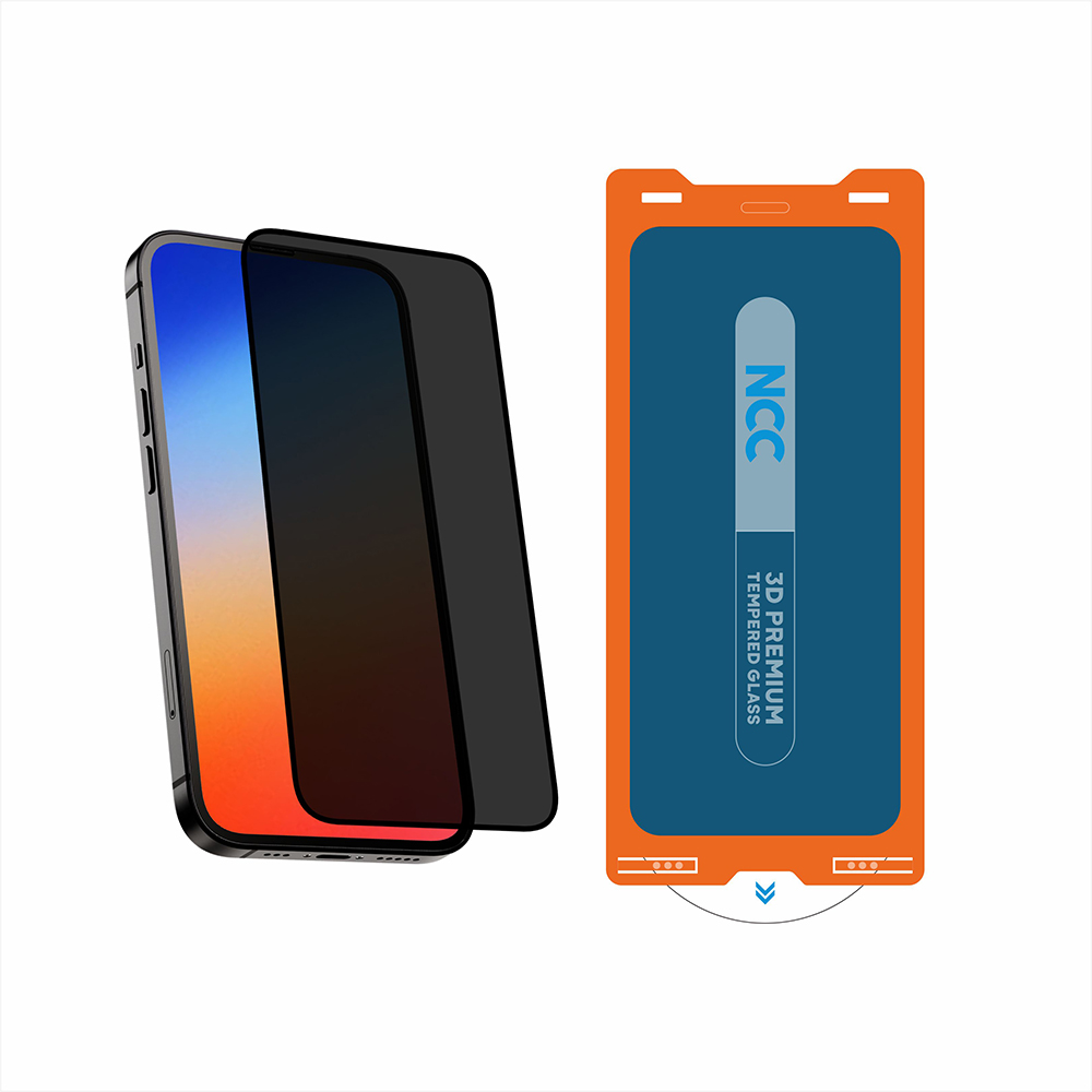 Verre trempé 3D Anti-espion + support de pose